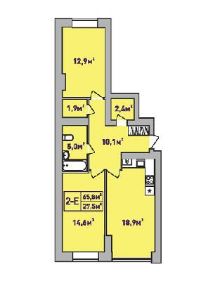 2-комнатная 65.8 м² в ЖК Центральный-Премиум от 32 200 грн/м², г. Ирпень