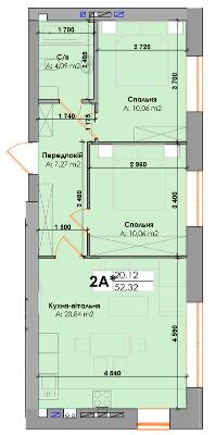 2-комнатная 52.32 м² в ЖК Элемент от 20 000 грн/м², г. Ирпень