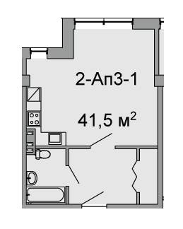 1-комнатная 41.5 м² в ЖК Троицкий от 43 650 грн/м², Днепр