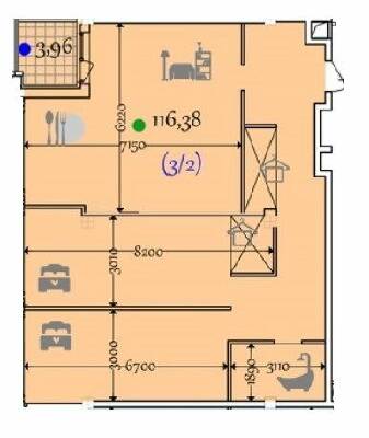 2-комнатная 120.34 м² в ЖК Comfort City от 27 700 грн/м², Днепр