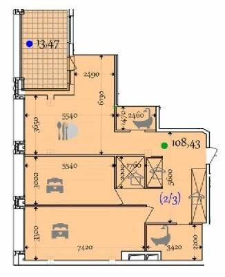 2-комнатная 121.9 м² в ЖК Comfort City от 27 700 грн/м², Днепр