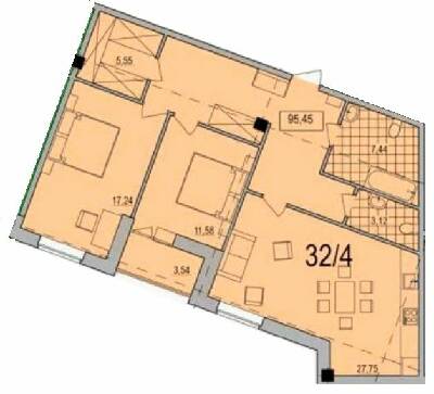 2-комнатная 95.45 м² в ЖК Comfort City от 26 150 грн/м², Днепр
