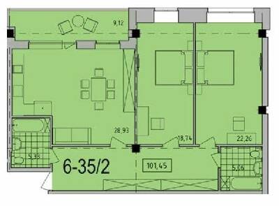 2-комнатная 101.45 м² в ЖК Comfort City от 27 700 грн/м², Днепр