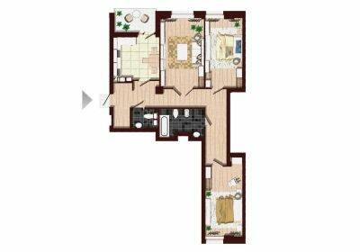 3-комнатная 98.11 м² в ЖК iQ-House от 29 350 грн/м², Днепр