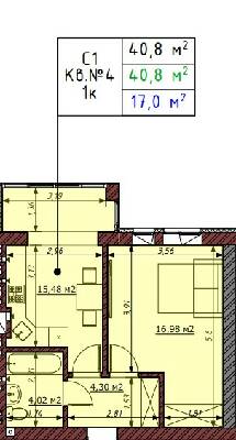 1-комнатная 40.8 м² в ЖК Гостомельские Липки-5 от 12 500 грн/м², пгт Гостомель