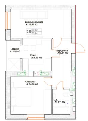 2-комнатная 55.64 м² в ЖК Фортуна-2 от 20 750 грн/м², г. Ирпень