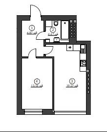 1-комнатная 43.77 м² в ЖК Гостомельские Липки-3 от 11 500 грн/м², пгт Гостомель