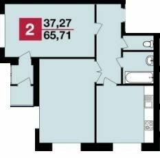 2-комнатная 65.71 м² в ЖК Сагайдачный от 13 900 грн/м², Хмельницкий
