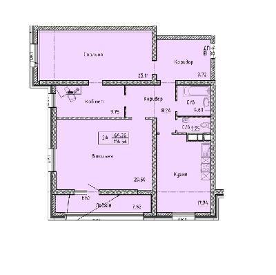 2-комнатная 114.54 м² в Комплекс апартаментов Олимпийский от 33 700 грн/м², Одесса
