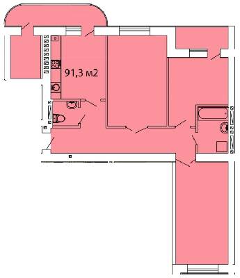 3-комнатная 91.3 м² в ЖК Теплый дом от 13 200 грн/м², с. Крыжановка