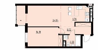 1-комнатная 56.5 м² в ЖК Globus Comfort от застройщика, Львов