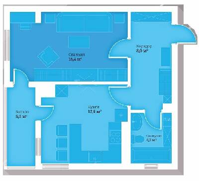 1-комнатная 46.5 м² в ЖК Headwell от 22 600 грн/м², г. Трускавец