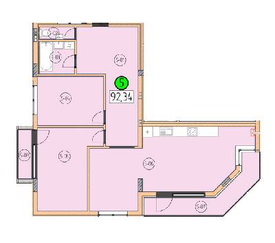 2-комнатная 92.34 м² в ЖК SilverPark от 27 450 грн/м², Ужгород