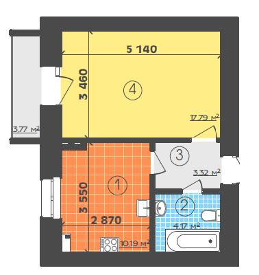 1-комнатная 36.6 м² в ЖК Кролевец от 8 600 грн/м², г. Кролевец