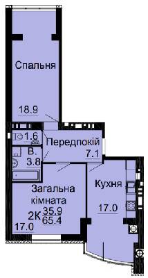 2-комнатная 65.4 м² в ЖК Bavaria City от 22 000 грн/м², с. Крюковщина