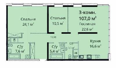 3-комнатная 110 м² в ЖК Sea View от 35 900 грн/м², Одесса