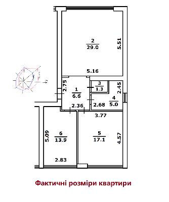 3-комнатная 72 м² в КД Весна на улице Осенней от 26 367 грн/м², Киев