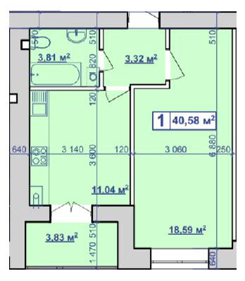1-комнатная 40.58 м² в ЖК Парковий маєток от 9 600 грн/м², Ивано-Франковск