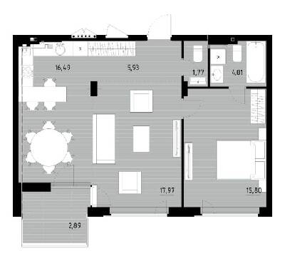 2-комнатная 64.86 м² в ЖК Wellness Park от 22 000 грн/м², пгт Гостомель