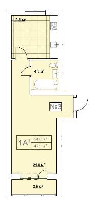 1-комнатная 42.3 м² в ЖК Гранд Виллас от 11 700 грн/м², пгт Ворзель
