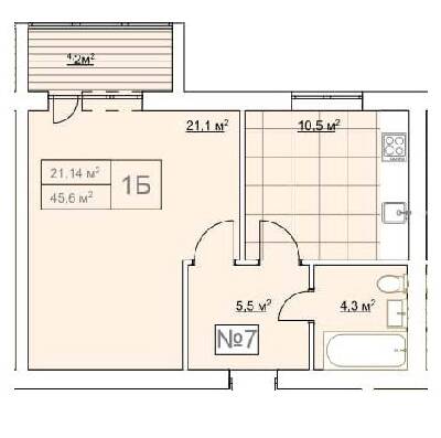 1-комнатная 45.6 м² в ЖК Гранд Виллас от 11 700 грн/м², пгт Ворзель