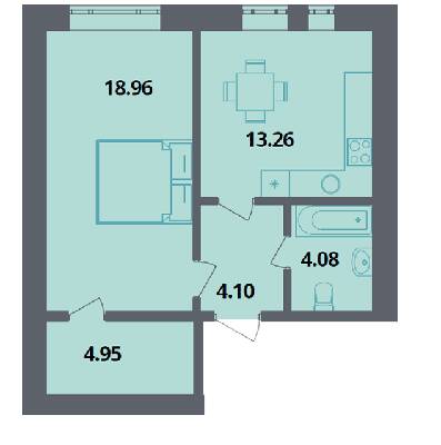 1-комнатная 45.4 м² в ЖК Европейка от 18 600 грн/м², с. Софиевская Борщаговка