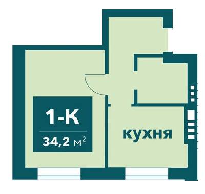 1-комнатная 34.2 м² в ЖК Ибис от 18 000 грн/м², г. Ирпень
