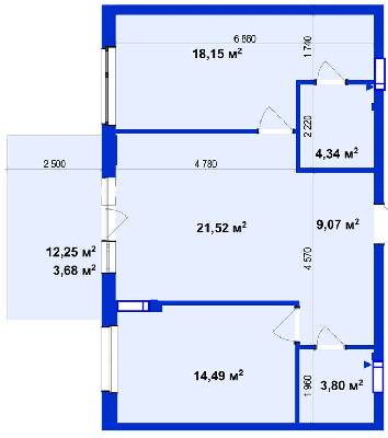 2-кімнатна 75.05 м² в ЖК Utlandia-2 від 26 600 грн/м², м. Ірпінь