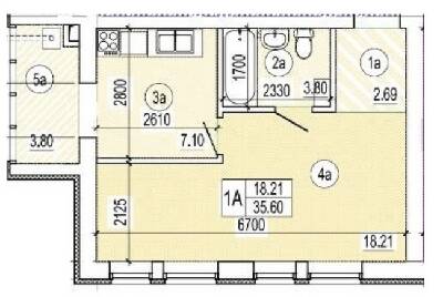 1-комнатная 35.6 м² в ЖК Семейный квартал от 17 000 грн/м², с. Требухов