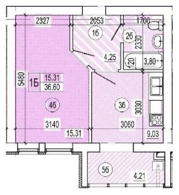 1-комнатная 36.6 м² в ЖК Семейный квартал от 17 000 грн/м², с. Требухов