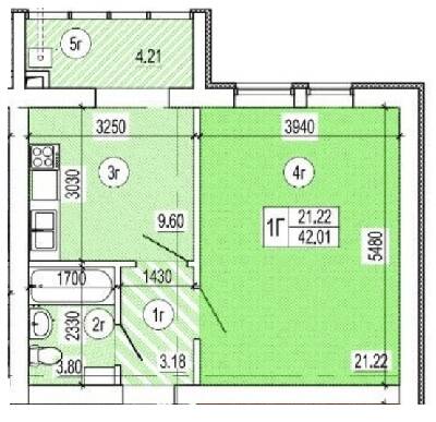 1-комнатная 42.01 м² в ЖК Семейный квартал от 18 000 грн/м², с. Требухов