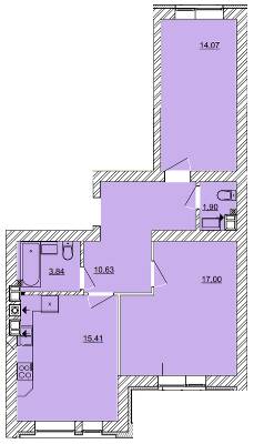 2-кімнатна 62.85 м² в ЖК Найкращий квартал від 17 100 грн/м², м. Ірпінь
