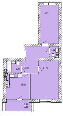 2-кімнатна 67.67 м² в ЖК Найкращий квартал від 17 100 грн/м², м. Ірпінь