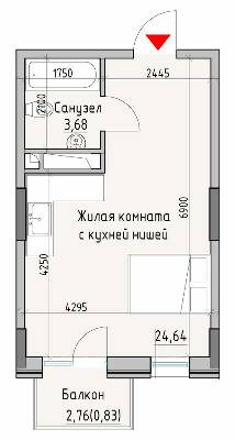 1-комнатная 29.15 м² в ЖК Пространство Eco City (Пространство на Радостной) от 23 850 грн/м², Одесса