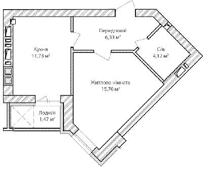 1-кімнатна 39.45 м² в ЖК Синергія Сіті від 18 000 грн/м², м. Ірпінь