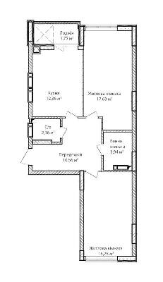 2-кімнатна 64.35 м² в ЖК Синергія Сіті від 17 200 грн/м², м. Ірпінь
