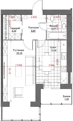 1-комнатная 58 м² в ЖК Oasis от 19 800 грн/м², г. Кременчуг