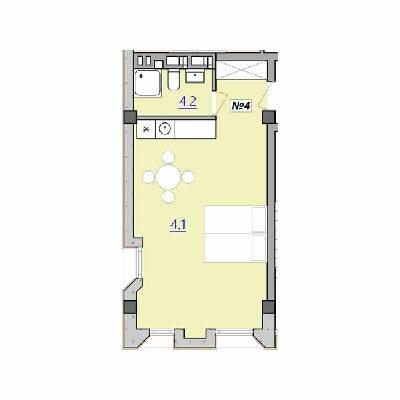 1-комнатная 34.3 м² в Апарт-комплекс Кампус от 15 500 грн/м², Тернополь