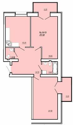 2-комнатная 85.98 м² в ЖК Уютный от 16 300 грн/м², г. Умань