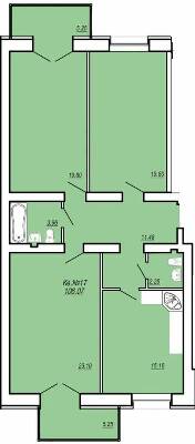 3-комнатная 106.07 м² в ЖК Уютный от 15 750 грн/м², г. Умань