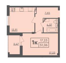 1-комнатная 51.06 м² в ЖК Scandia от 19 000 грн/м², г. Бровары