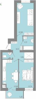 2-комнатная 58.64 м² в ЖК Проект Парк от 17 950 грн/м², г. Пустомыты