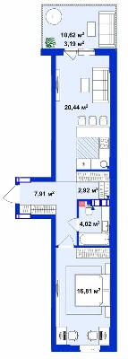 1-кімнатна 55.3 м² в ЖК Utlandia-2 від 30 800 грн/м², м. Ірпінь