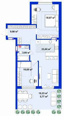 2-кімнатна 71.8 м² в ЖК Utlandia-2 від 26 600 грн/м², м. Ірпінь