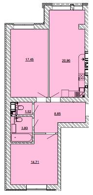 2-кімнатна 67.29 м² в ЖК Найкращий квартал від 27 400 грн/м², м. Ірпінь