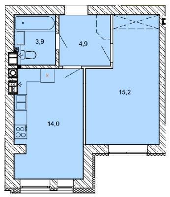 1-кімнатна 38 м² в ЖК Найкращий квартал від 29 450 грн/м², м. Ірпінь
