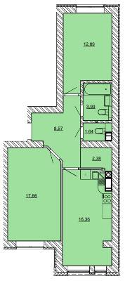 2-кімнатна 63.2 м² в ЖК Найкращий квартал від 27 400 грн/м², м. Ірпінь