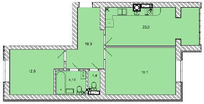 2-кімнатна 67.2 м² в ЖК Найкращий квартал від 27 400 грн/м², м. Ірпінь