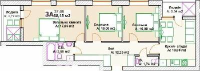 3-комнатная 68.15 м² в ЖК Премиальный от 22 000 грн/м², г. Ирпень