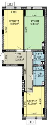 2-комнатная 64.92 м² в ЖК Найкращий квартал-2 от 21 250 грн/м², пгт Гостомель